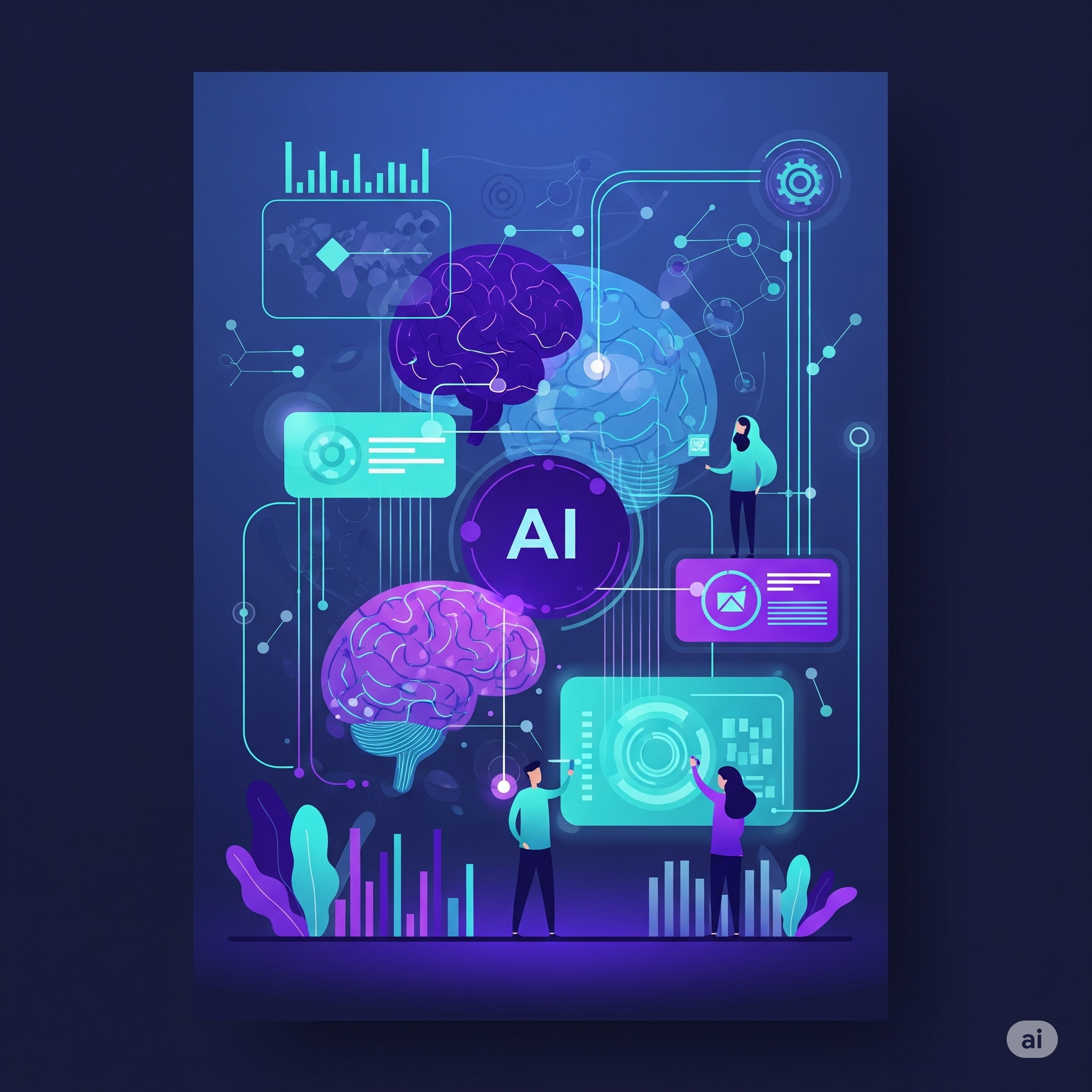 AI General Tools Course - Abstract illustration of AI concepts